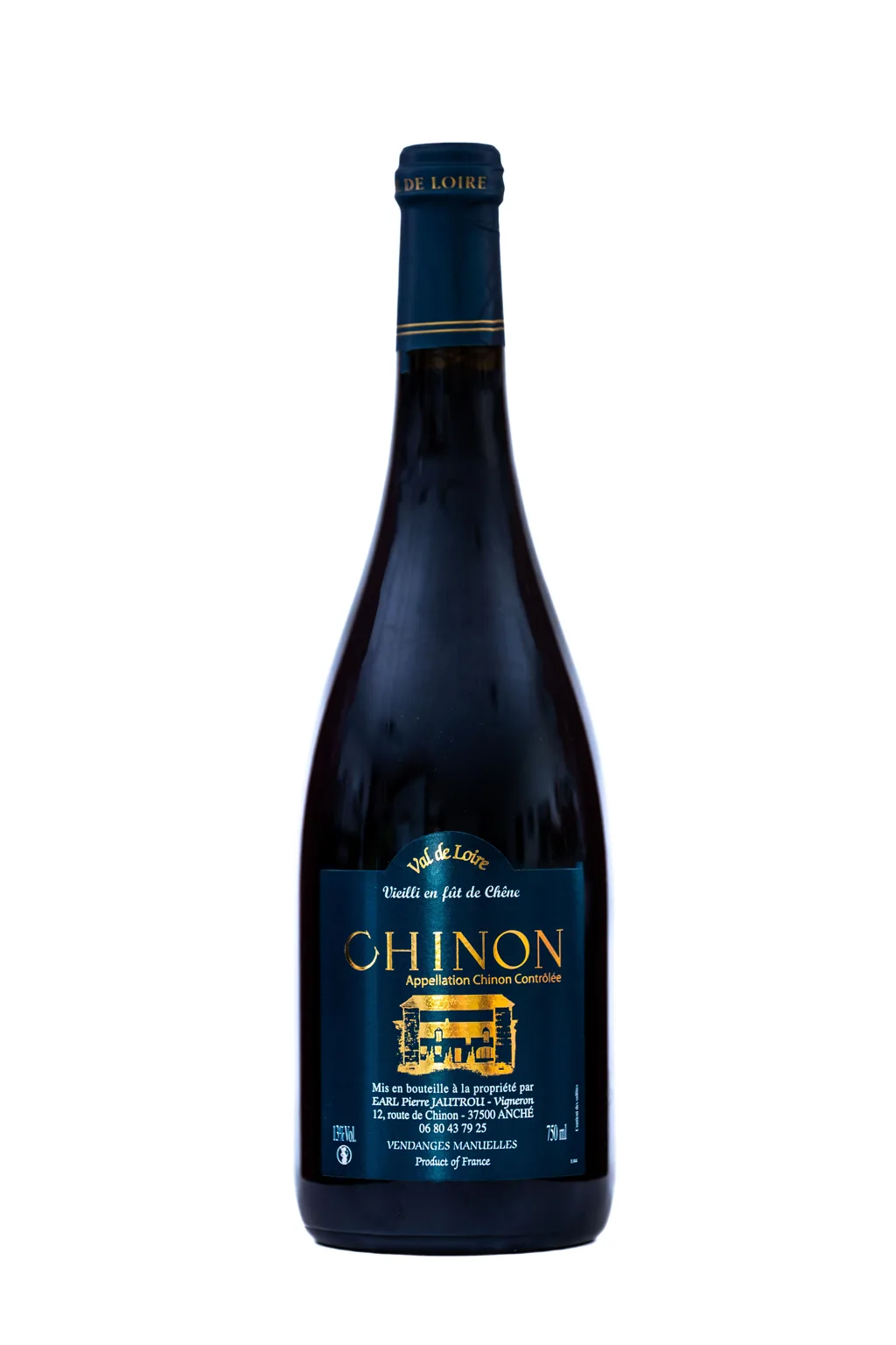 Bouteille Chinon Rouge Vieilli en fut de chêne Domaine Jautrou